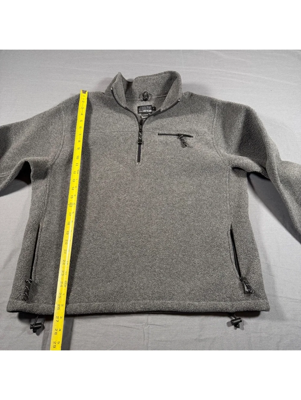 J.Crew Multiglisse Gray Fleece Pullover Jacket Size Large R103